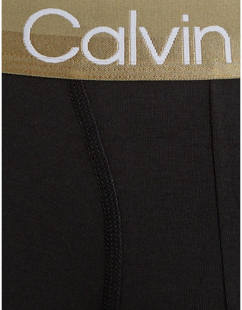 3-Pack Modern Structure Boxer Trunks, Black