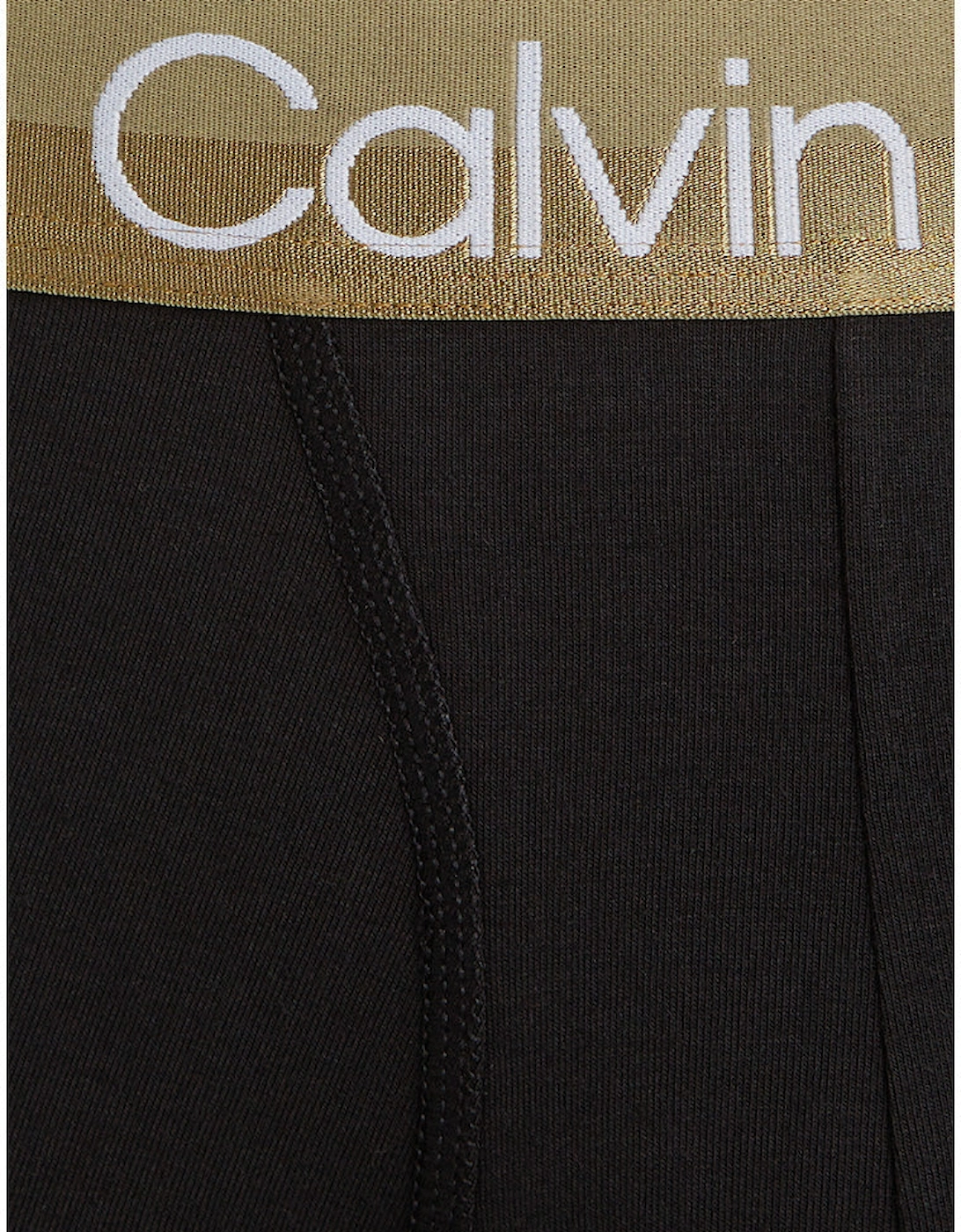 3-Pack Modern Structure Boxer Trunks, Black