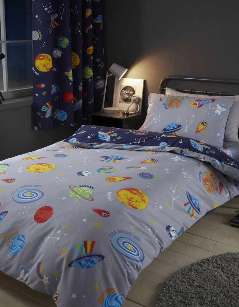 Lost in Space Duvet Cover Set - Blue