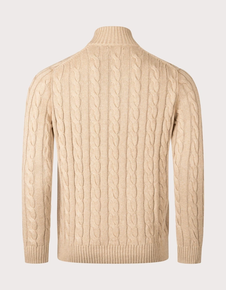 Cable Knit Quarter-Zip Jumper