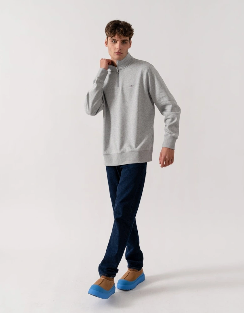 Embroidered Archive Shield Half Zip