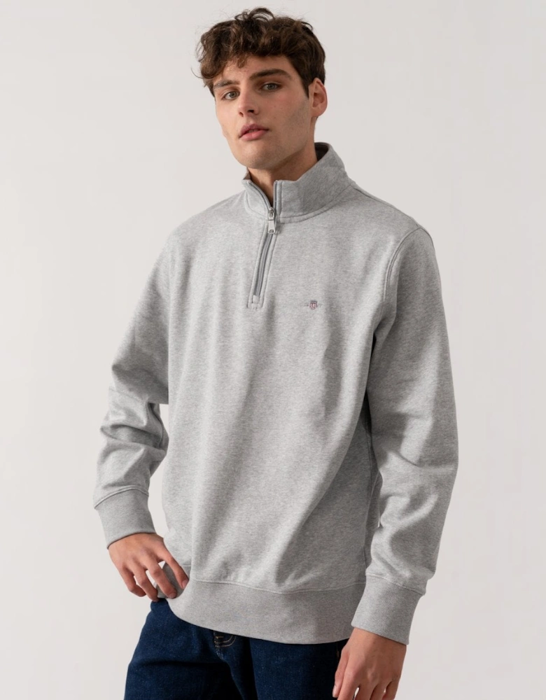 Embroidered Archive Shield Half Zip