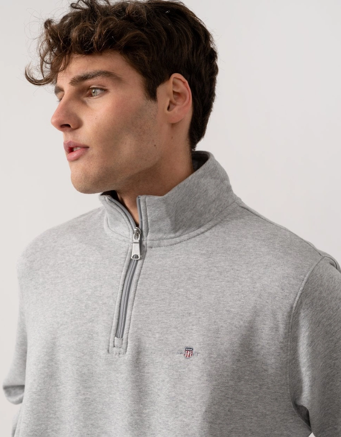 Embroidered Archive Shield Half Zip