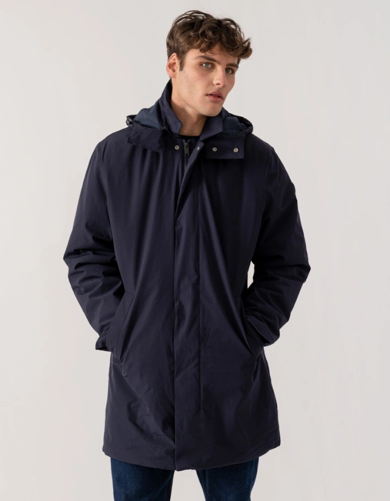 Mens Padded Car Coat with Detachable Hood