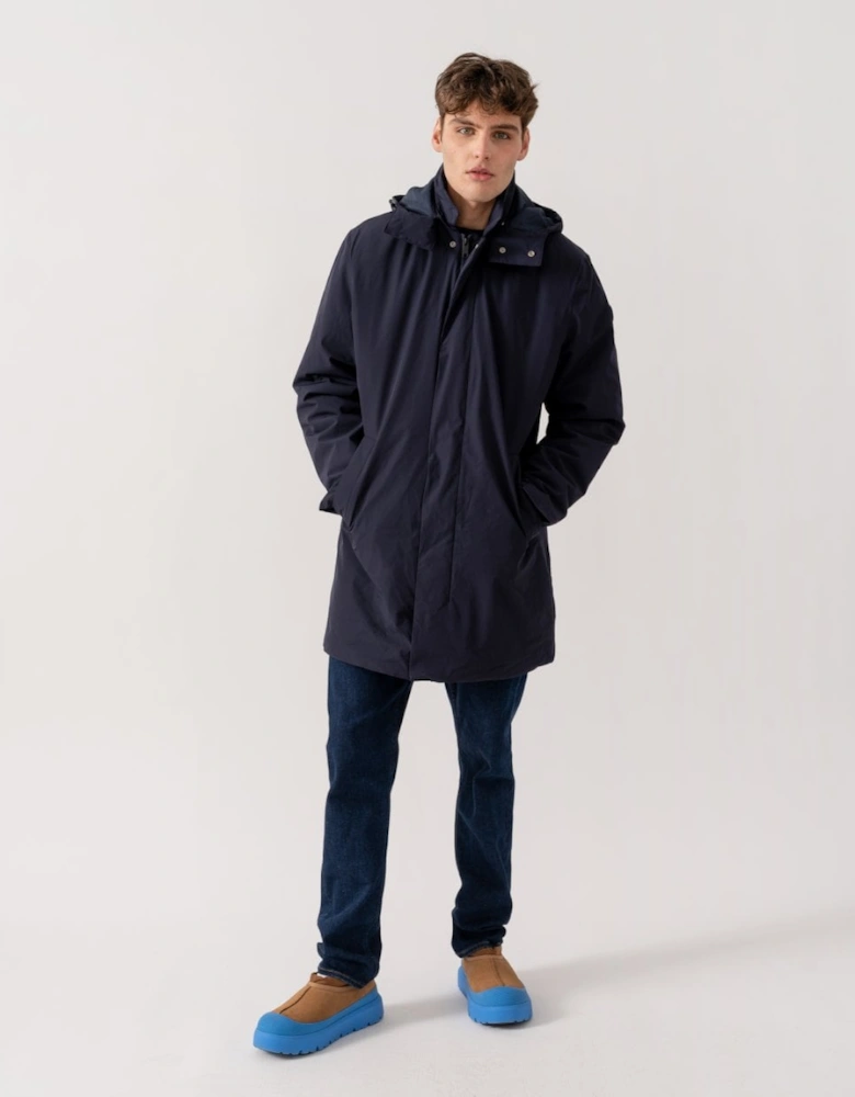 Mens Padded Car Coat with Detachable Hood