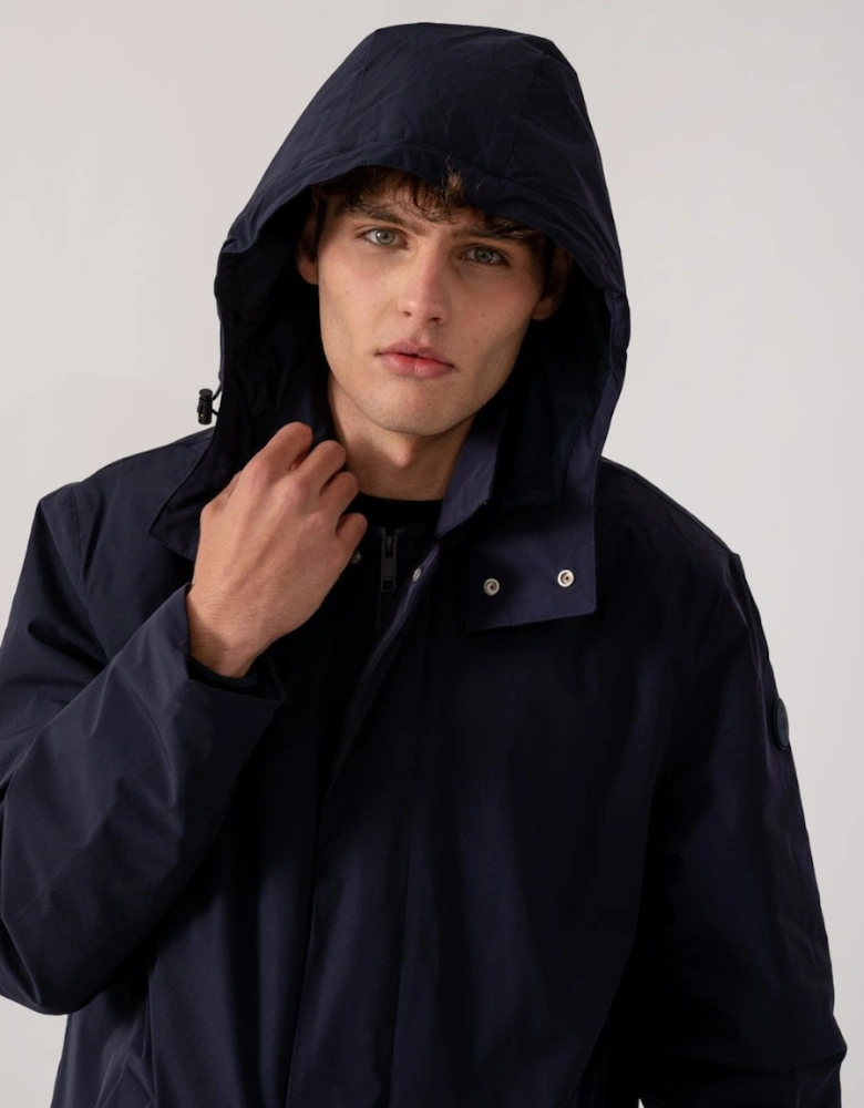 Mens Padded Car Coat with Detachable Hood