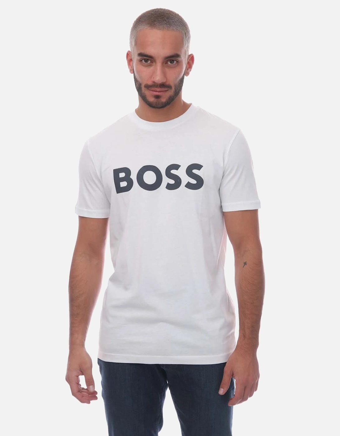 Thinking 1 Rubber Print Logo T-Shirt, 5 of 4