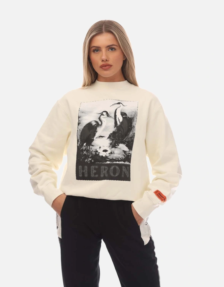 Halftone Heron Crewneck Sweatshirt