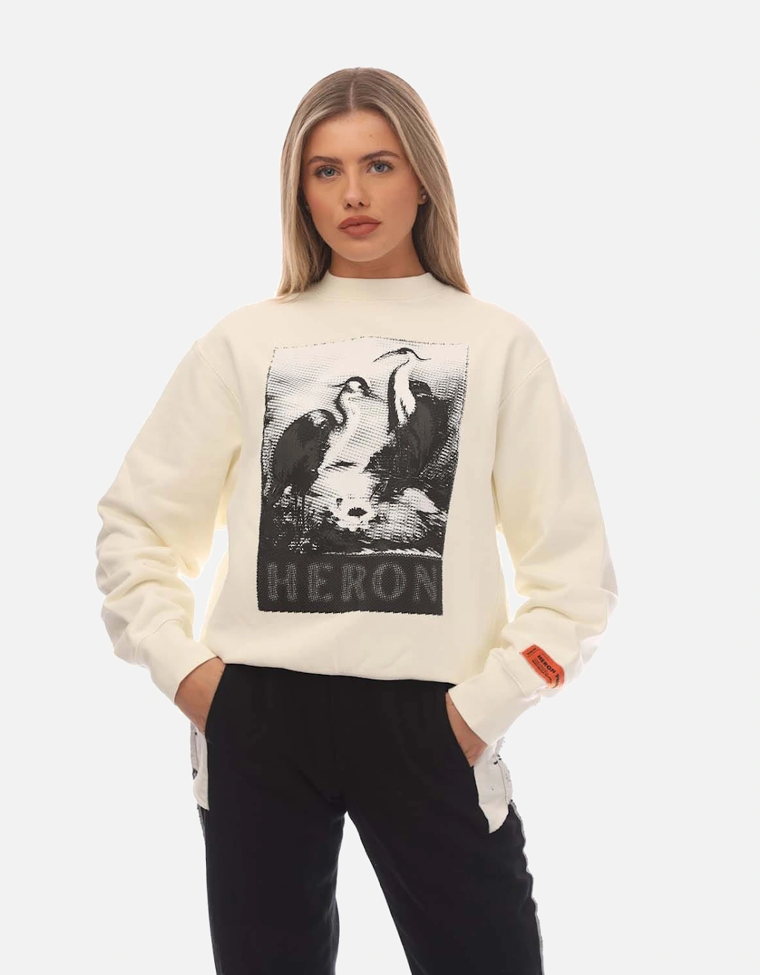 Halftone Heron Crewneck Sweatshirt, 5 of 4