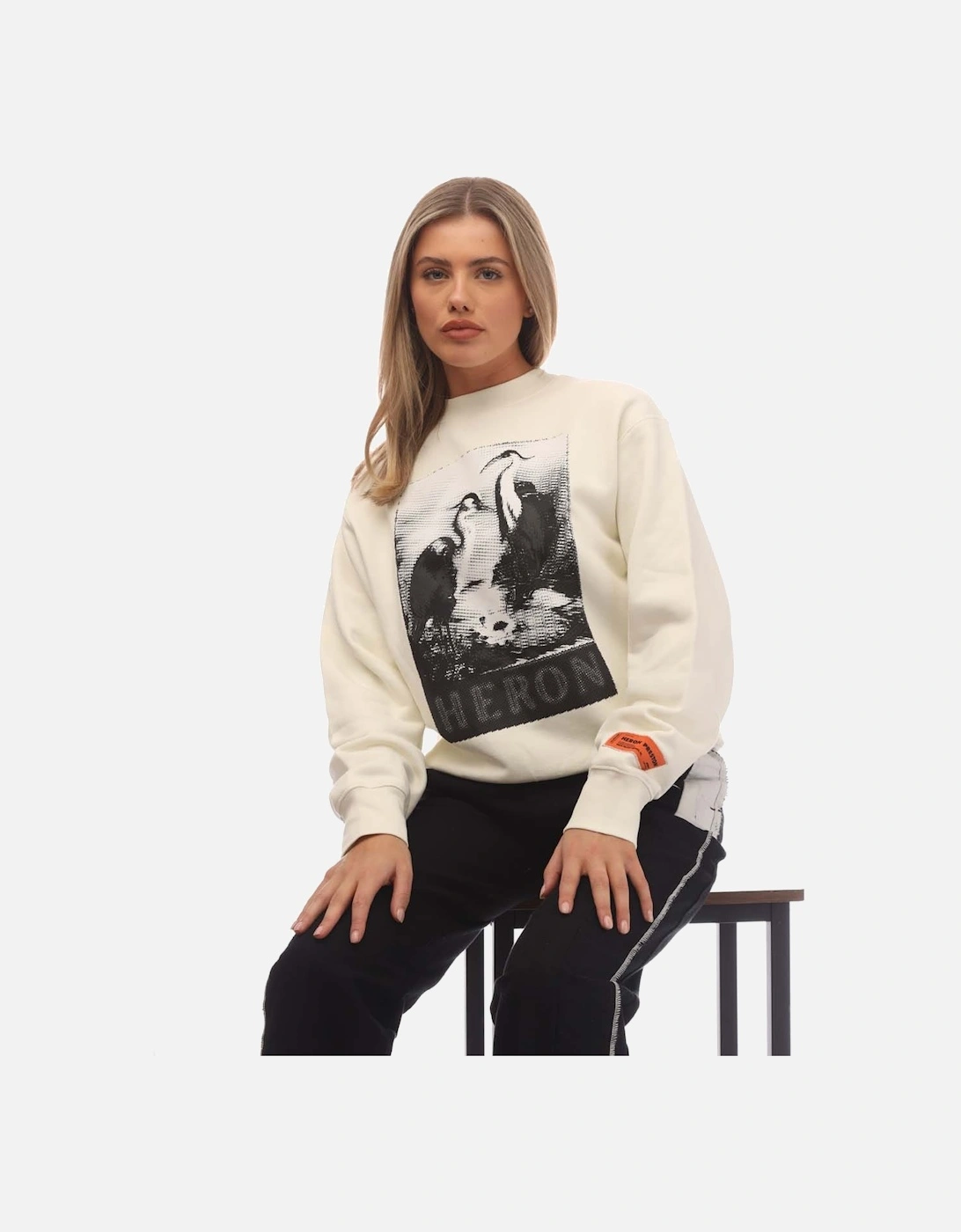 Halftone Heron Crewneck Sweatshirt