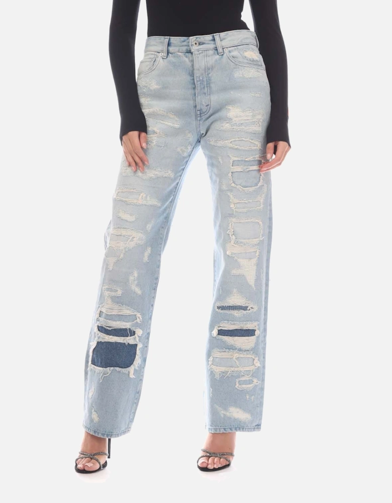 Super Distressed Vintage Regular-Fit Jeans