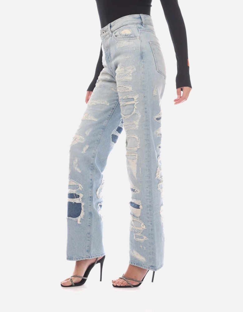 Super Distressed Vintage Regular-Fit Jeans