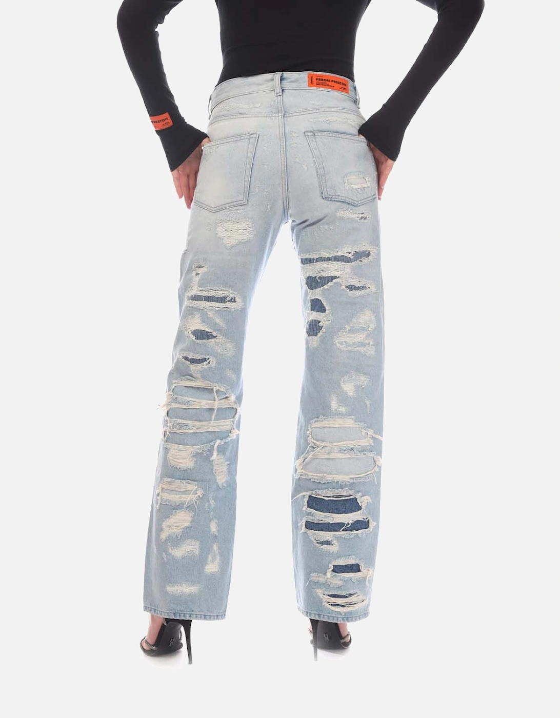 Super Distressed Vintage Regular-Fit Jeans