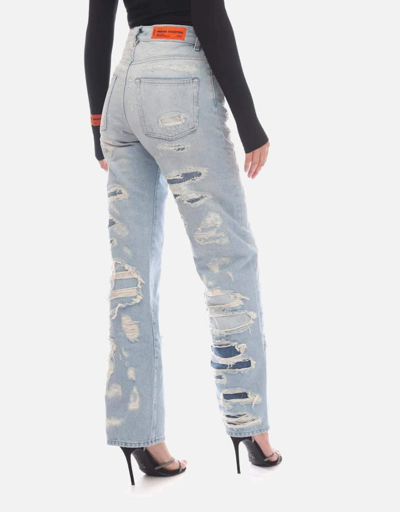 Super Distressed Vintage Regular-Fit Jeans