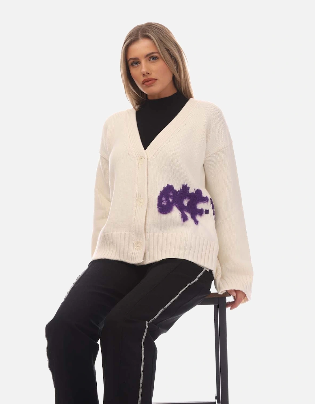 Logo Intarsia Cardigan