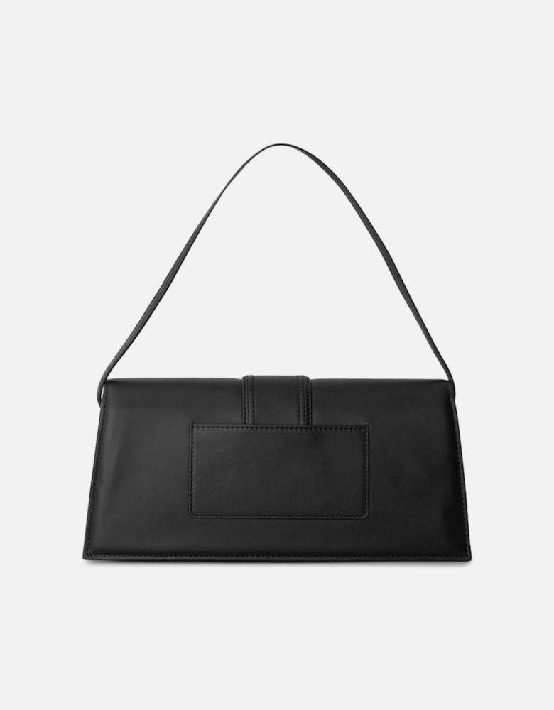 Leather Shoulder Bag with Gold-Tone Hardware Women - Black