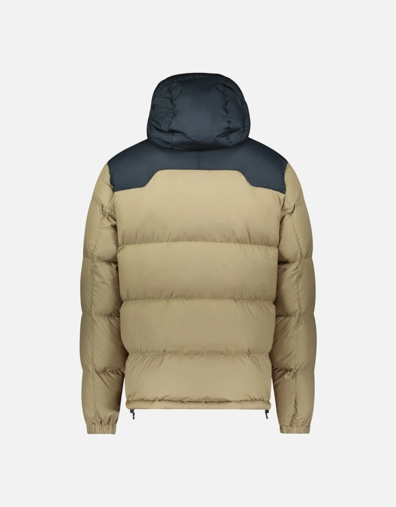 Ralph Lauren Insulated Down Feather Puffer Jacket - Tan/Navy