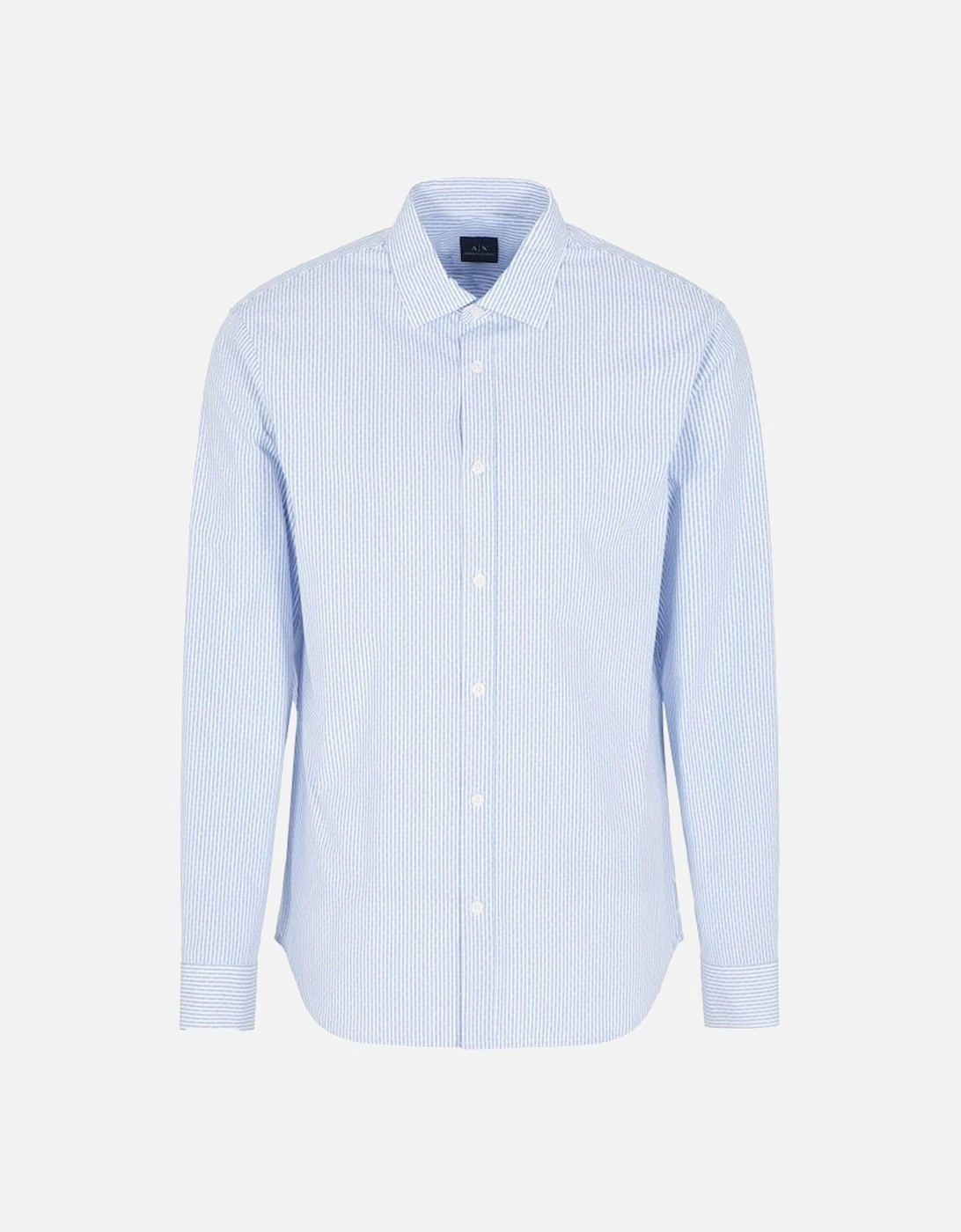 Armani Exchange Men's Blue Shirt /White Striped - : 42/Regular Xl