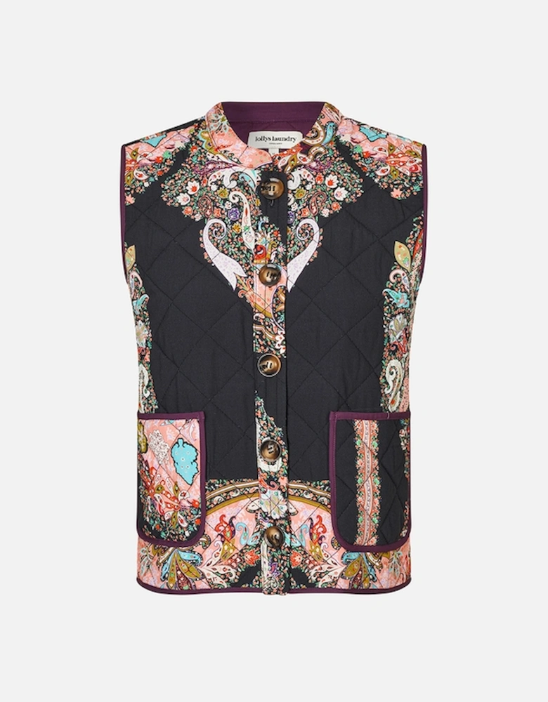 Lollys Laundry Cairo Floral Quilted Cotton Vest