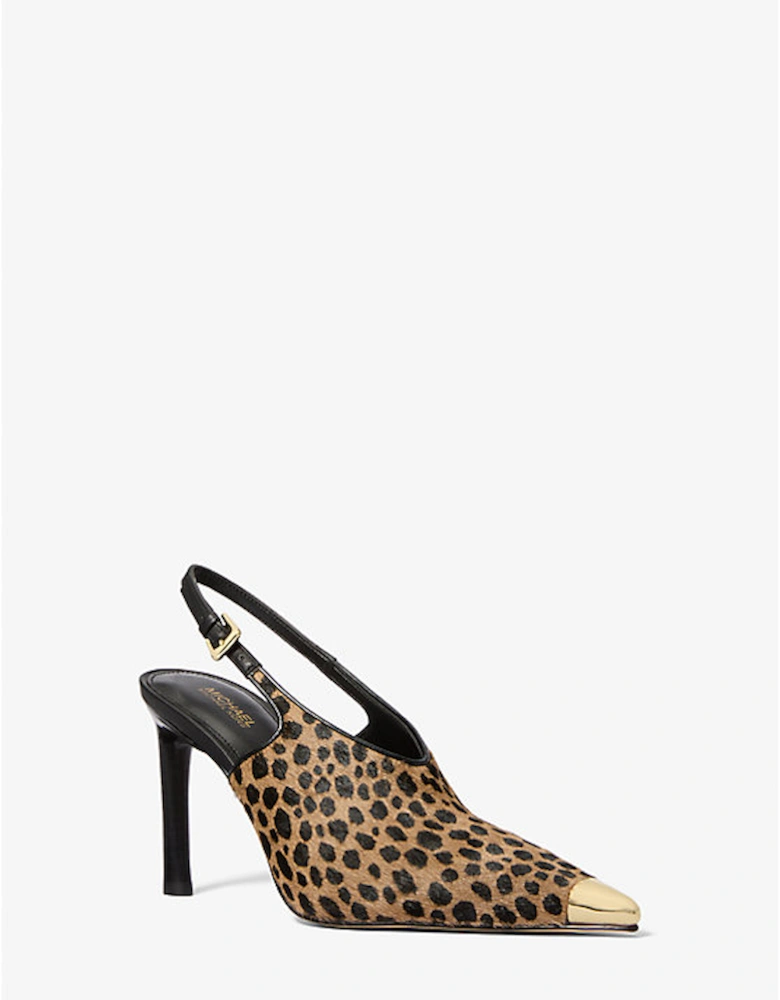 Kasia Cheetah Print Calf Hair Slingback Pump