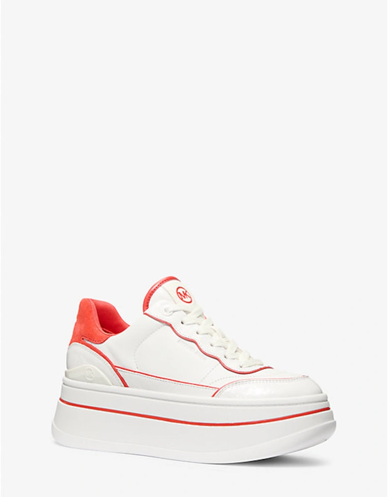 Hayes Two-Tone Leather Platform Sneaker