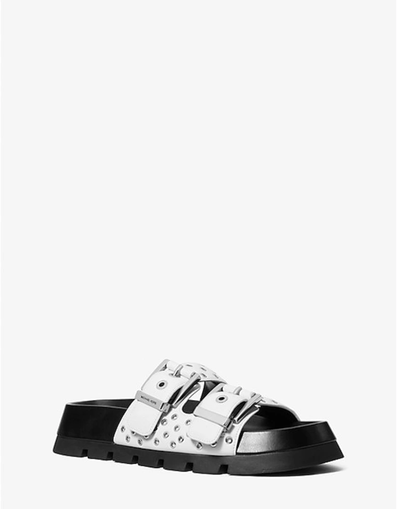 Colby Grommeted Leather Flat Sandal