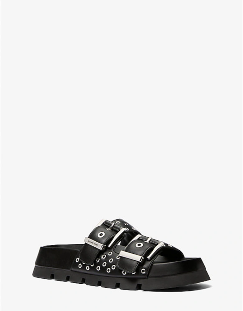 Colby Grommeted Leather Flat Sandal