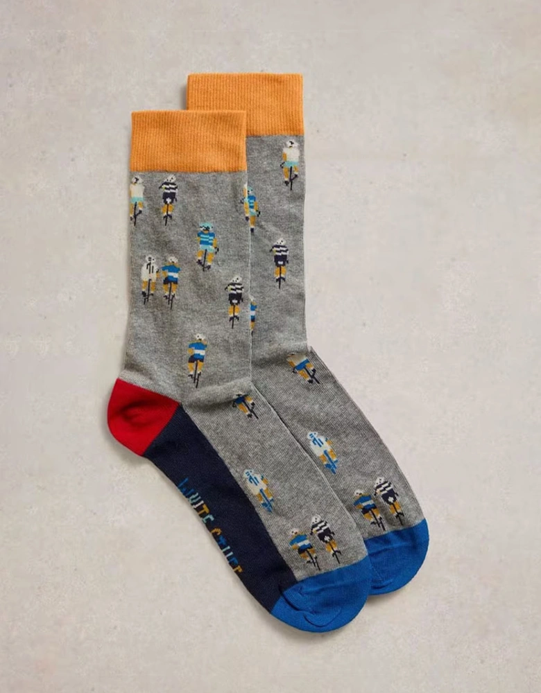 Cycling Ankle Sock Grey Multi