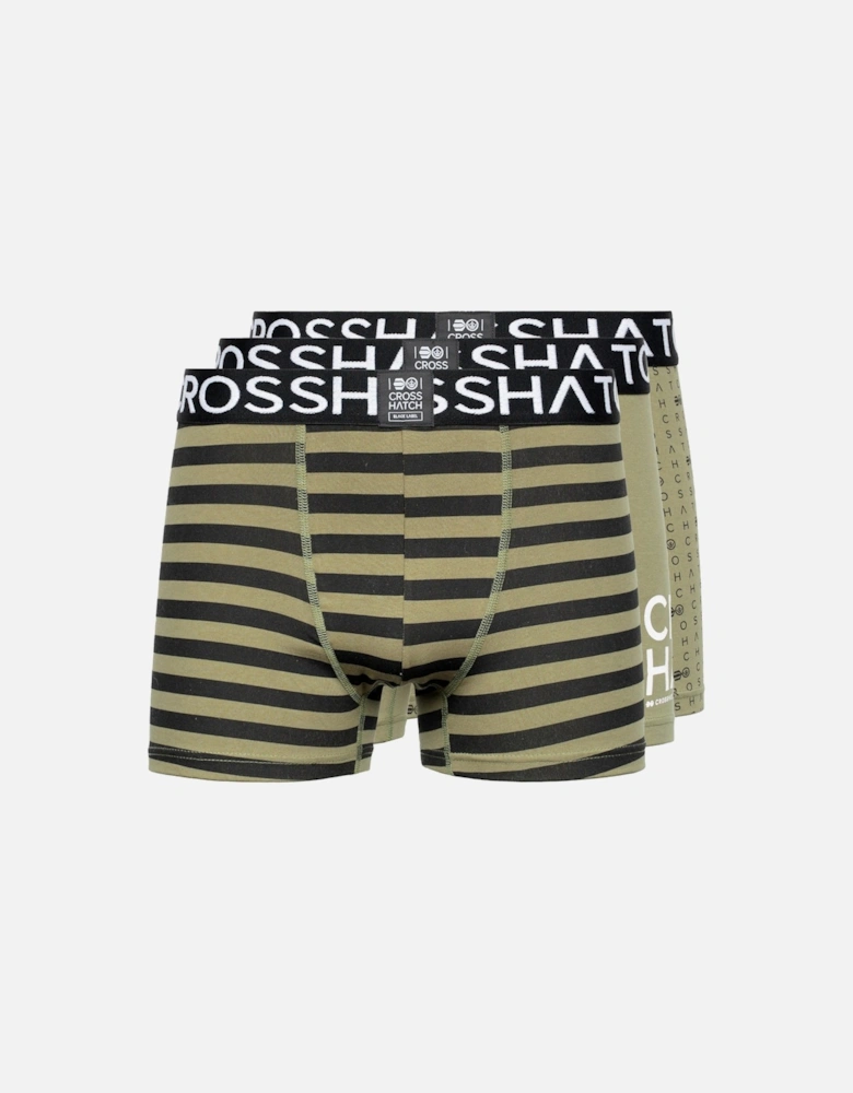Mens Gridline Boxer Shorts (Pack of 3)