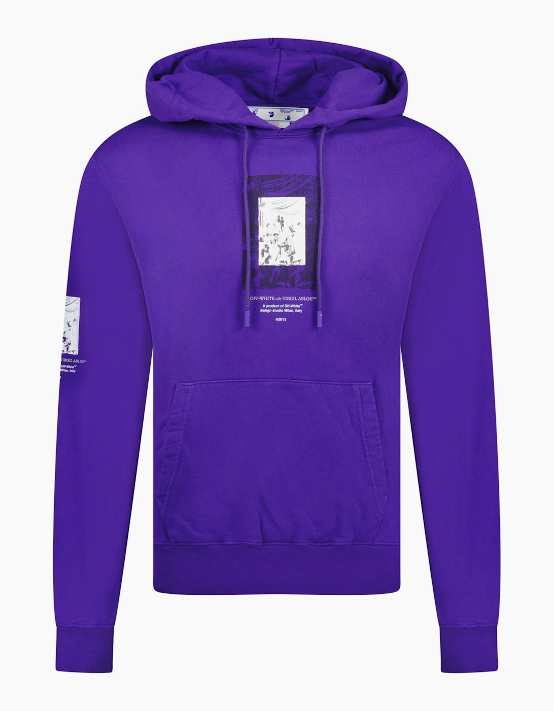 Men's Off-White 'Paint Mirror' Hooded Sweatshirt Purple - Size: 36