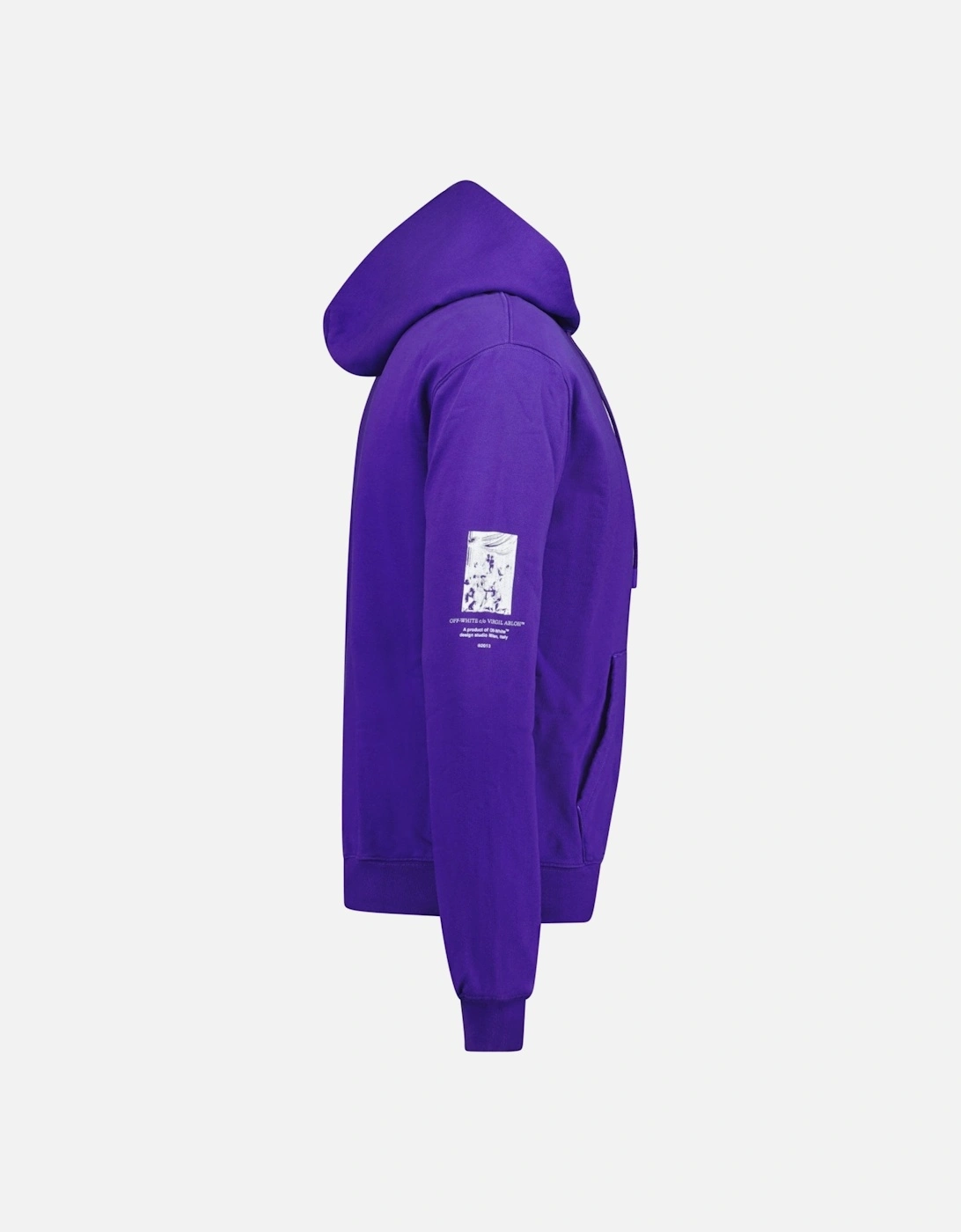 'Paint Mirror' Hooded Sweatshirt Purple