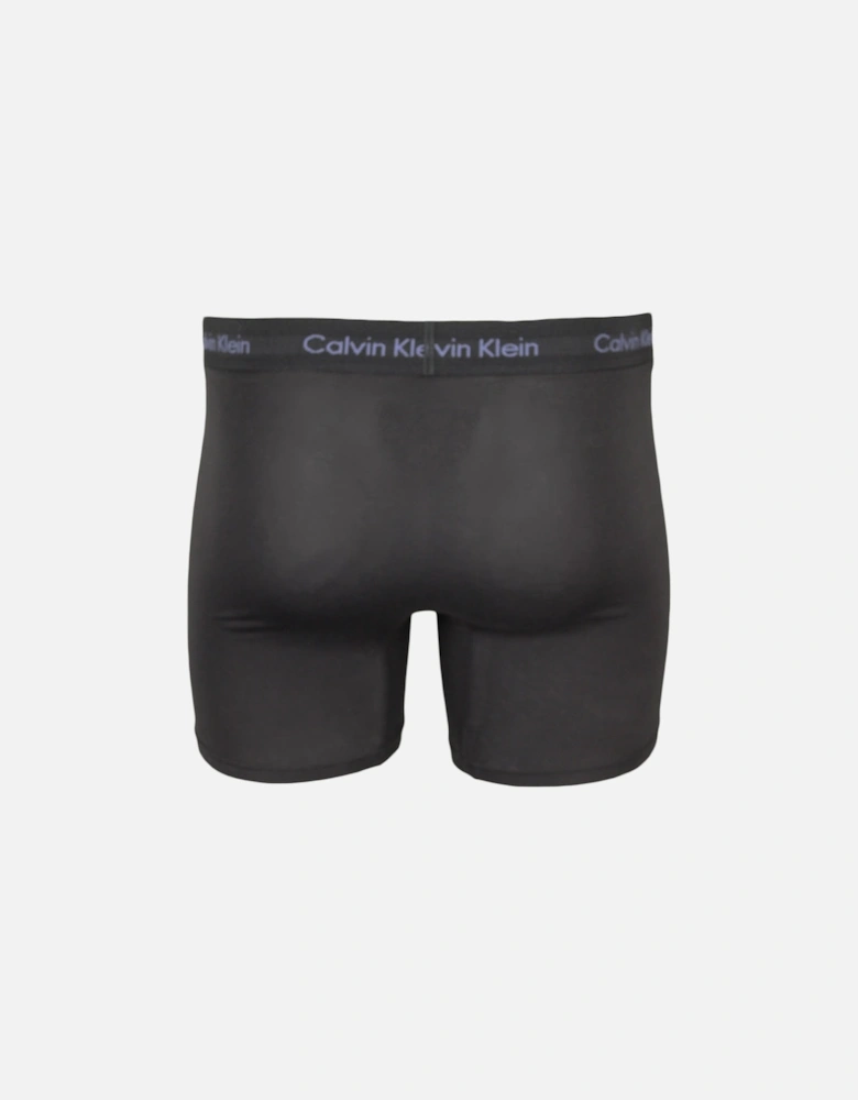 3-Pack Cotton Stretch Boxer Briefs, Black