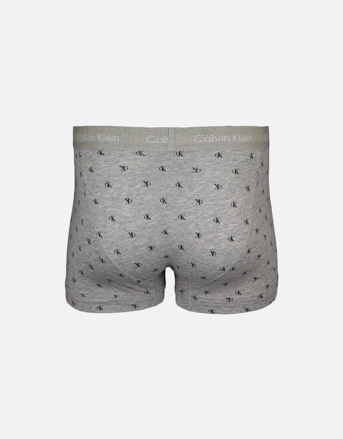 3-Pack Cotton Stretch Boxer Trunks, Black/Blue/Grey