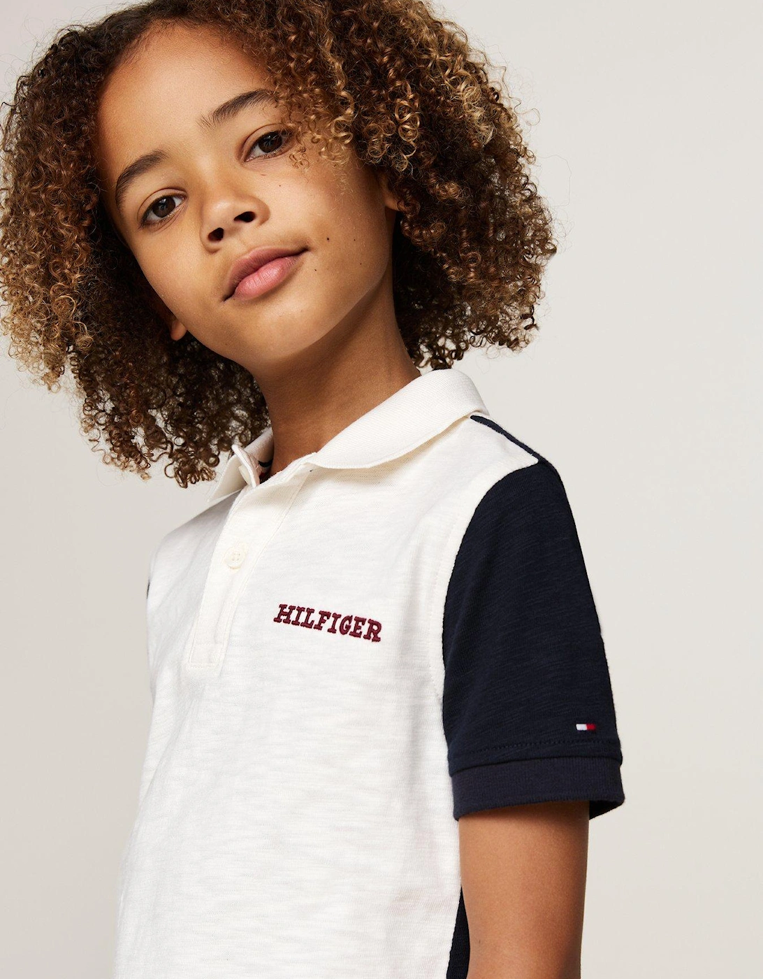 Hilfiger Monotype Colour Block Short Sleeve Polo Shirt - Multi