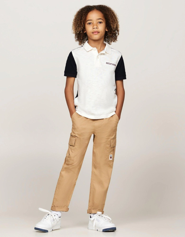 Hilfiger Monotype Colour Block Short Sleeve Polo Shirt - Multi