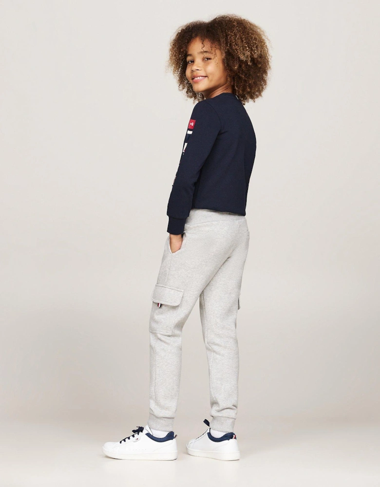 Boys Monotype Fleece Reg Cargo Sweatpants - Grey