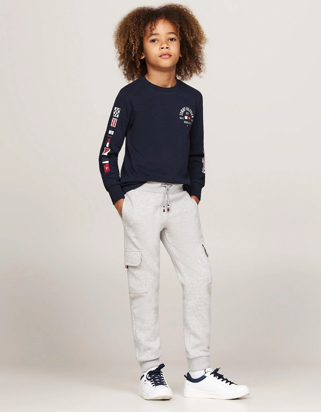 Boys Monotype Fleece Reg Cargo Sweatpants - Grey