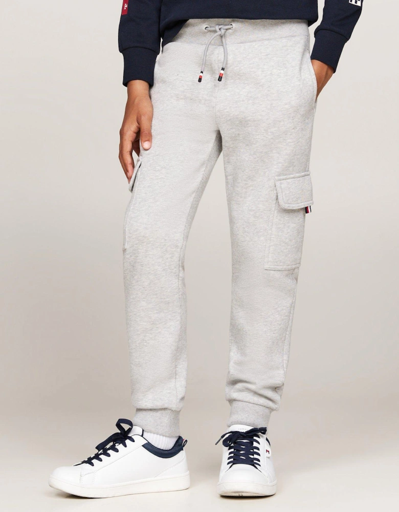 Boys Monotype Fleece Reg Cargo Sweatpants - Grey