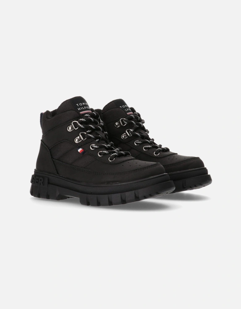 Boys Lace Up Boots - Black