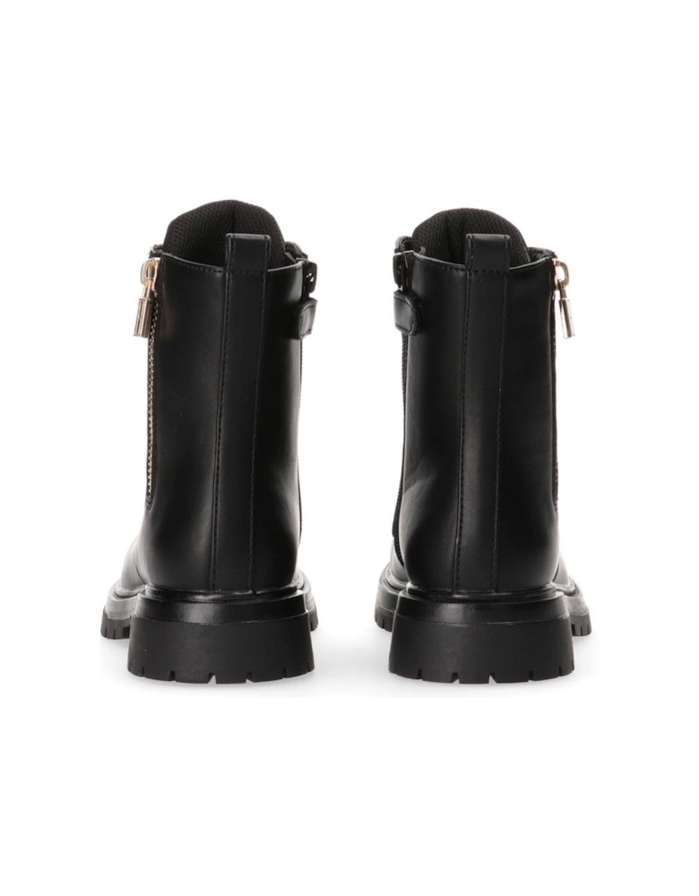 Girls Lace Up Boots - Black