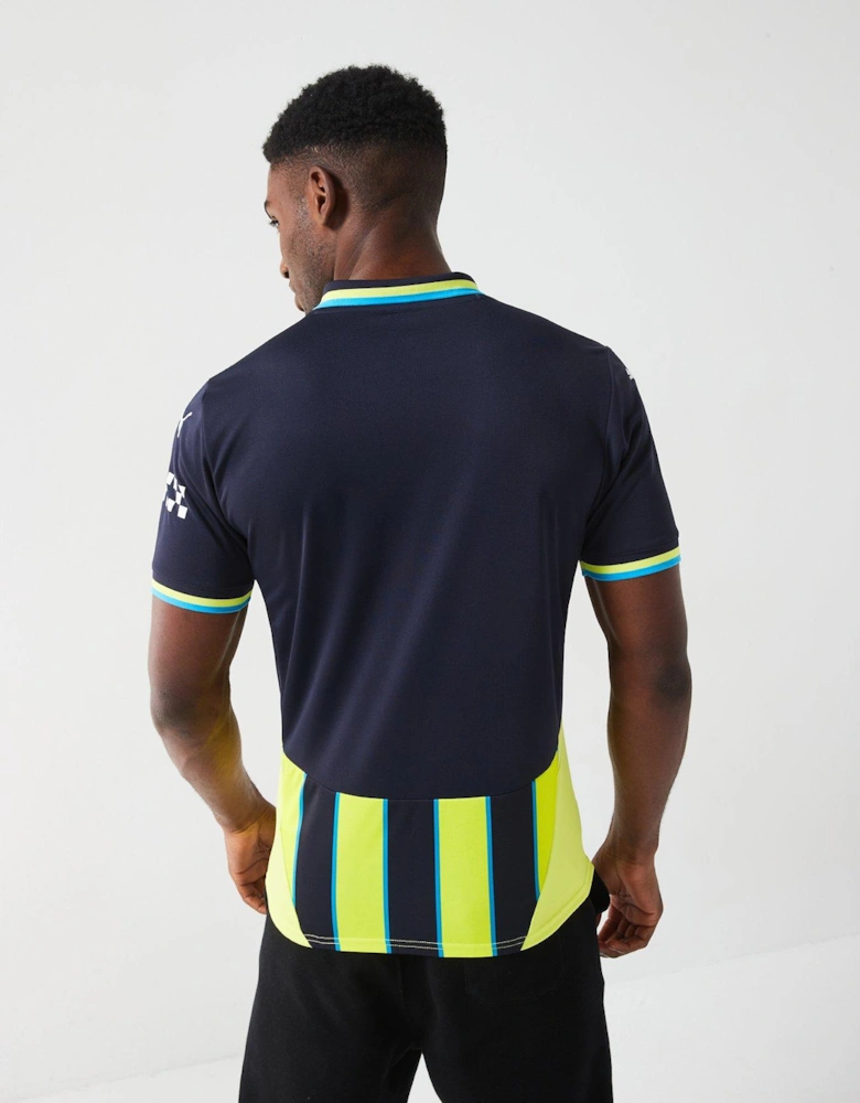Men's Manchester City 24/25 Short Sleeved Away Stadium Jersey - Navy