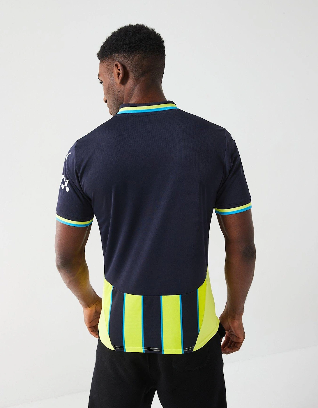 Men's Manchester City 24/25 Short Sleeved Away Stadium Jersey - Navy