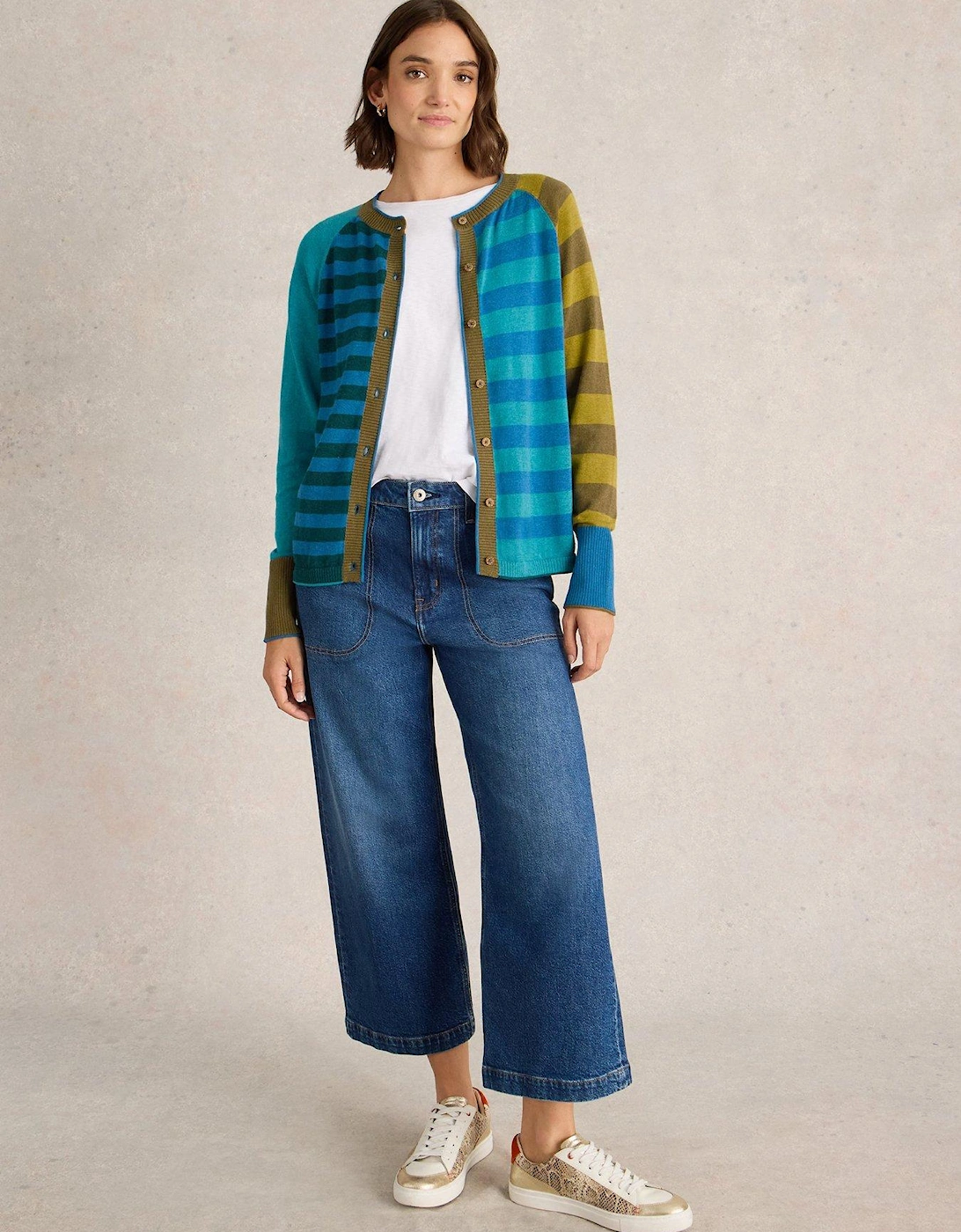 Lulu Stripe Cardigan - Blue, 2 of 1