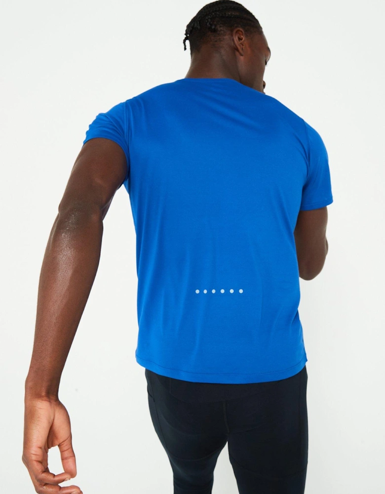 Mens Core Running Short Sleeved Tee -Blue
