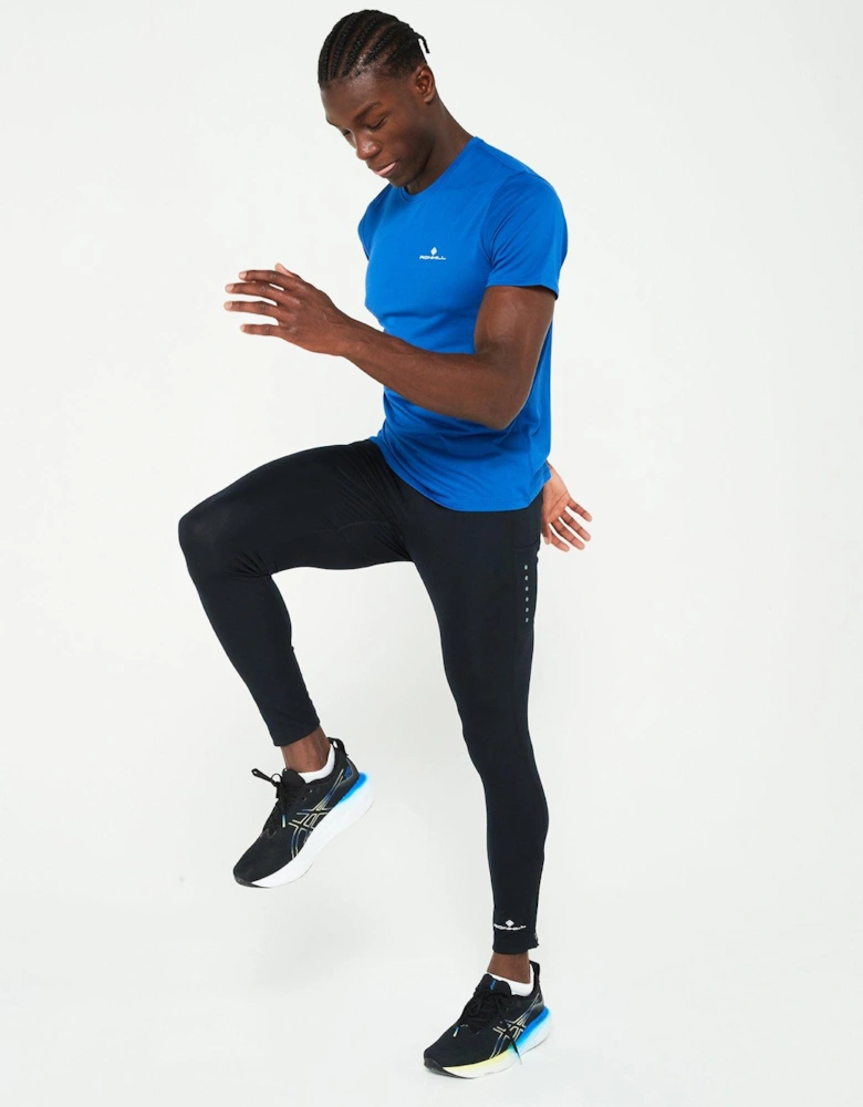 Mens Core Running Short Sleeved Tee -Blue
