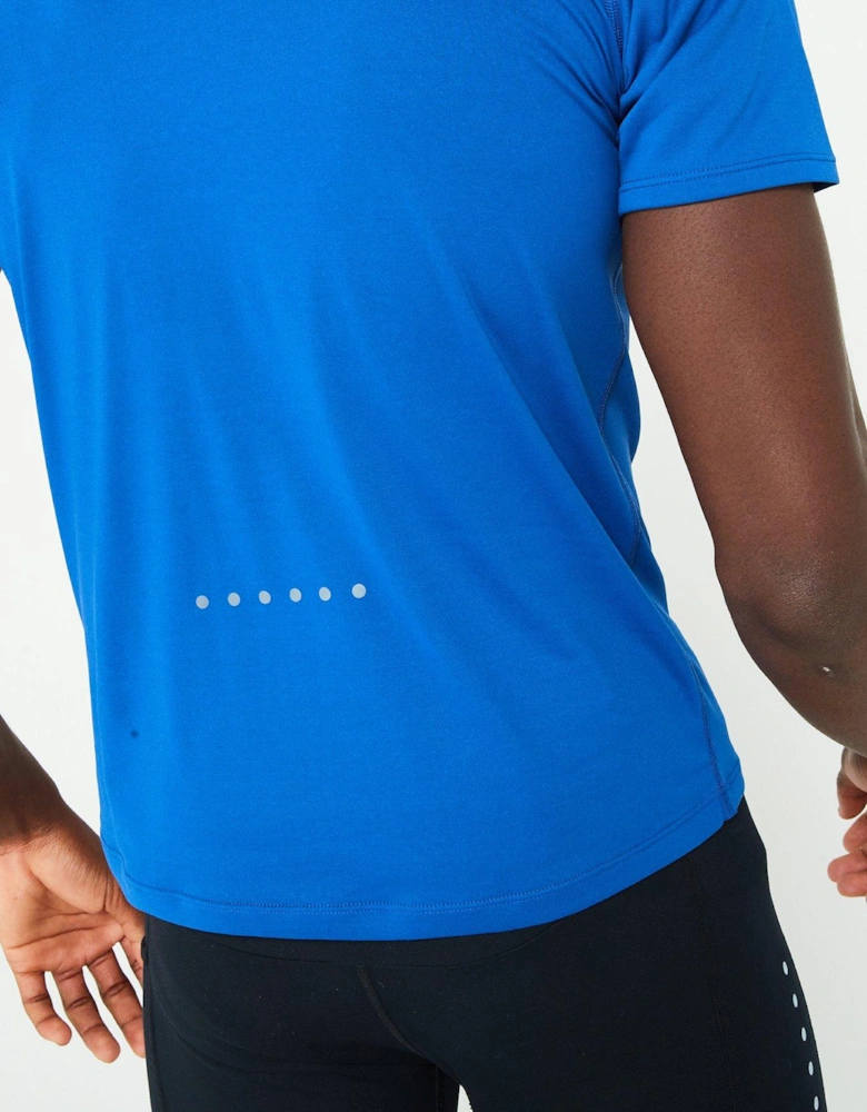 Mens Core Running Short Sleeved Tee -Blue