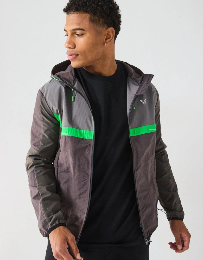 Mens Primary Lightweight Jacket - Black/green