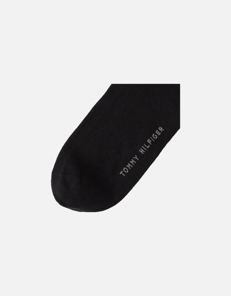 2 Pack Trainer Mens Ankle Socks Black