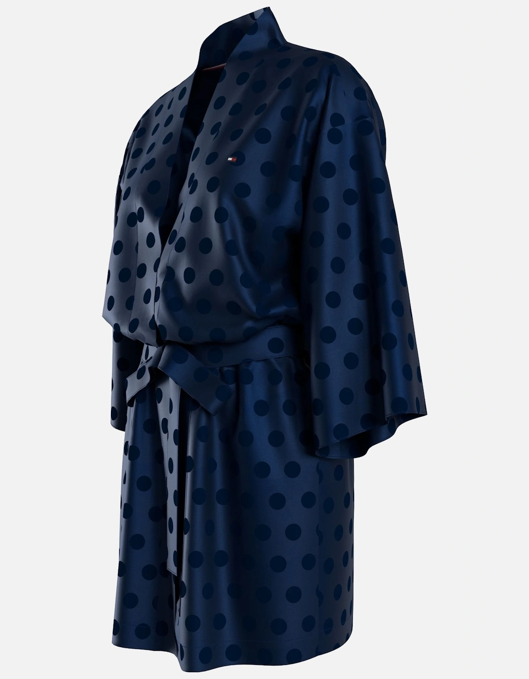 KIMONO POLKA DOTS Womens Bathrobe Desert Sky