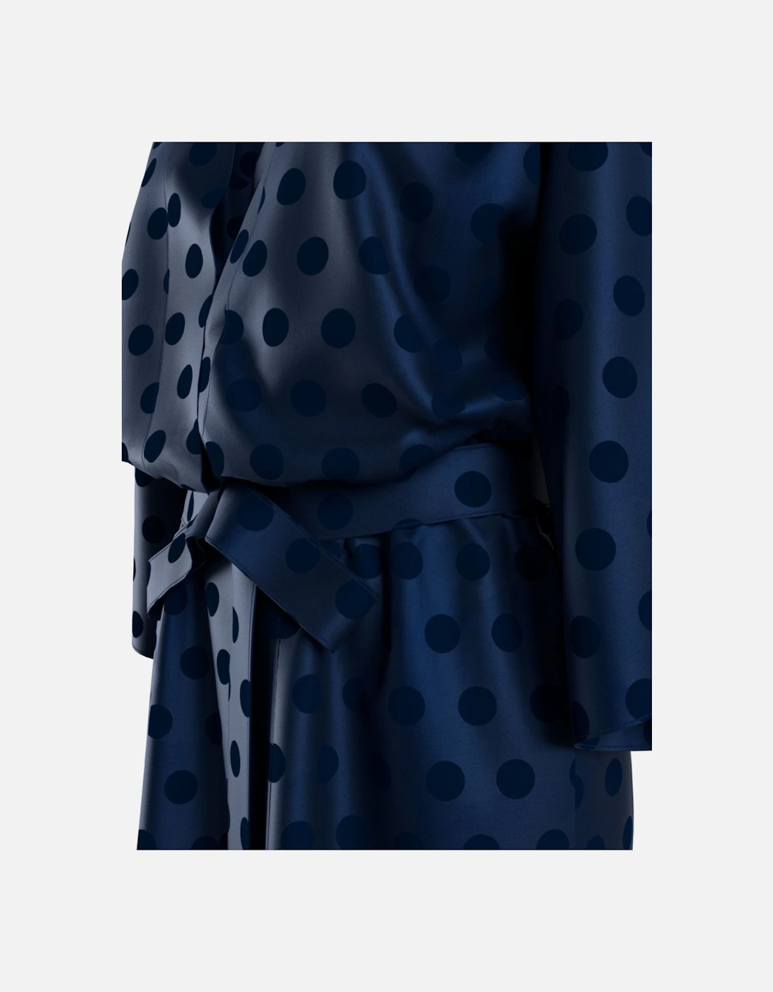 KIMONO POLKA DOTS Womens Bathrobe Desert Sky